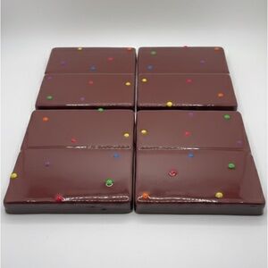 Cosmic Brownie Coaster Set - Handmade - Brown - Set of 4